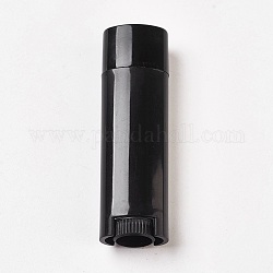 4.5g PP Plastic DIY Empty Lipstick Containers, Lip Gloss Tube, Lip Balm Tube, with Cap, Black, 6.65x2x1.3~1.7cm, Inner Size: 4.8cm