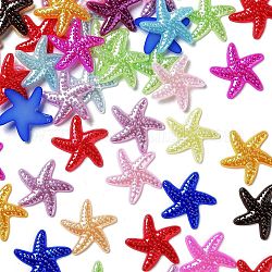 ABS Plastic Imitation Pearl Cabochons, Starfish/Sea Stars, Mixed Color, 18x19x2mm