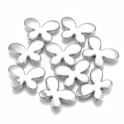 Ccb Kunststoff-Perlen, Schmetterling, Platin Farbe, 21.5x30x6 mm, Bohrung: 2.5 mm