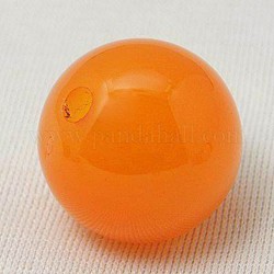 Resin Beads, Round, Orange, 18mm, Hole: 3mm, about 200pcs/bag