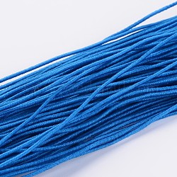Runde elastische Schnur, aus Gummi, von Fasern umwickelt, Verdeck blau, 1 mm, ca. 25.15~27.34 Yard (23~25m)/Bündel