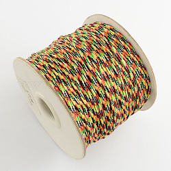 Cordon tressé en nylon pour création de nœud chinois, colorées, 2mm, environ 87.48 yards (80 m)/rouleau
