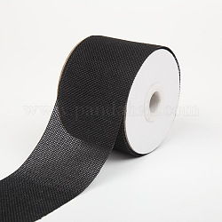 Лента из искусственной ткани из полиэстера, чёрные, 60 мм, около 20 м / рулон