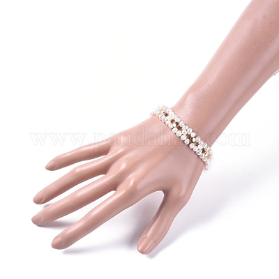 Вышитый бисером браслеты BJEW-JB04749-04-1