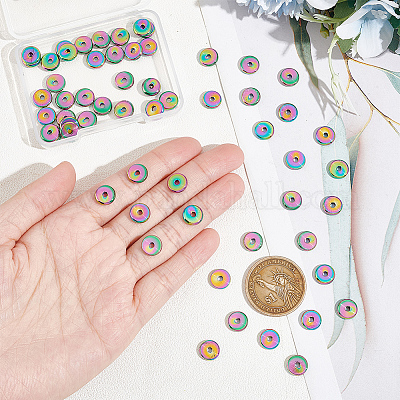 60 шт. 201 бусины из нержавеющей стали STAS-UN0051-96-1