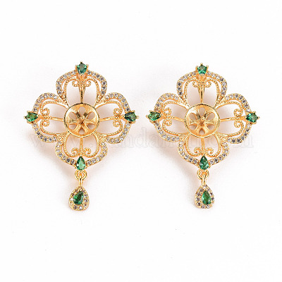 Латунная микропаве из прозрачного кубического циркония KK-S356-274-NF-1