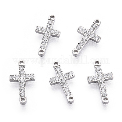 Шармы-подвески из хирургической нержавеющей стали 316 с прозрачным кубическим цирконием STAS-ZX042-22S-1