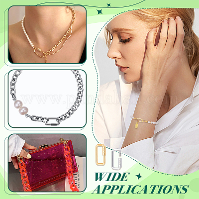 2 шт. 2 цвета 925 подвески-карабин с винтовым замком из стерлингового серебра STER-NB0001-21-1