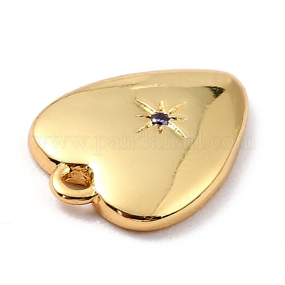 Латунные микро проложить кубического циркония подвески ZIRC-I054-14G-1