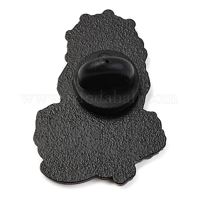 Брошь-булавка в виде цветка розы Сан Иуда из цинкового сплава с эмалью JEWB-S033-03B-05-1