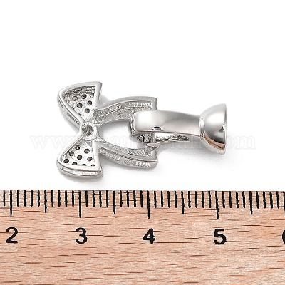 Стеллажное покрытие латунь микро паве кубический цирконий ледоруб щепотка поручни ZIRC-P117-01A-P-1