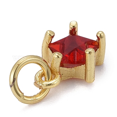 Латунные микро проложить кубического циркония подвески KK-P192-10-G01-1