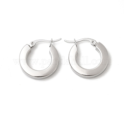 201 серьги-кольца из нержавеющей стали EJEW-Z151-10P-02-1