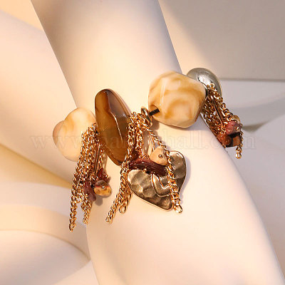 Браслеты с подвесками в виде преувеличенного сердца из сплава WGF0345-01-1