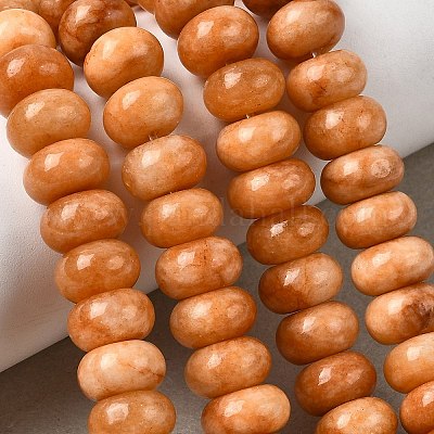 Окрашенные природные белый нефрит бисер пряди G-G107-A34-01-1