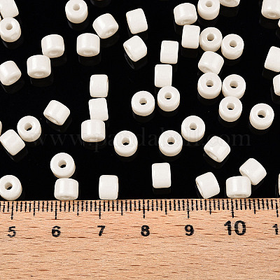 Непрозрачный стеклянный бисер с краской для выпечки SEED-T008-02A-1