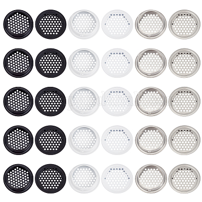Shop CHGCRAFT 30Pcs 3 Colors Stainless Steel Round Soffit Vent Circular Vent  Mesh Hole Louver Cap Air Vent Mesh Cover for Cabinet Ventilation Wall  Ceiling Bathroom Office Kitchen 62mm in Diameter for
