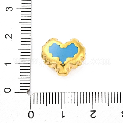 Эмалированные бусины из нержавеющей стали 304 STAS-B085-06G-04-1