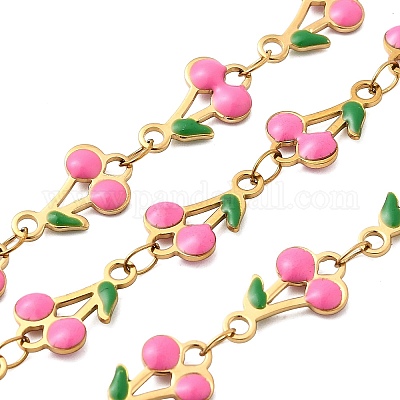 Ионное покрытие (ip) 304 нержавеющая сталь эмалированная вишневая цепь CHS-Z003-01G-07-1