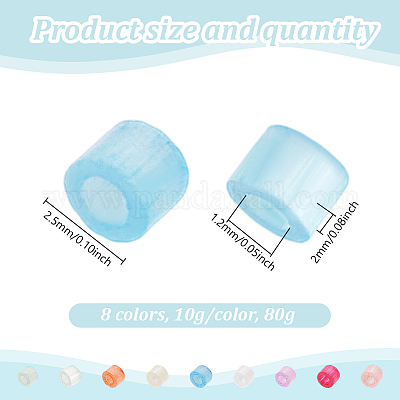 80 г 8-х цветных стеклянных бусин GLAA-GO0001-20A-1