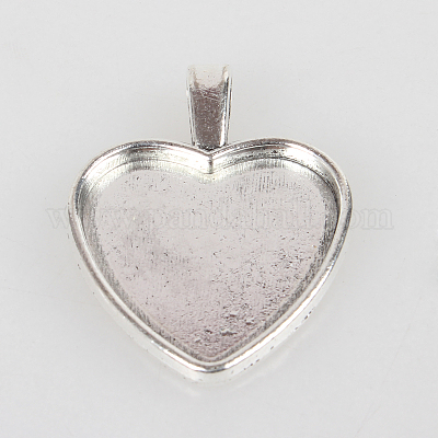 Старинные тибетском стиле сеттинги сплава подвеска кабошон TIBEP-O006-34AS-1