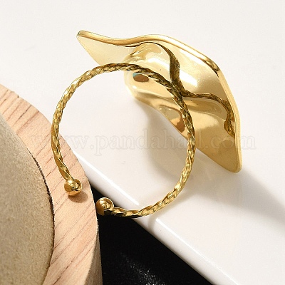 Кольцо-манжета из нержавеющей стали 304 для женщин&nbsp;LS-RJEW-B109-03G-06-1