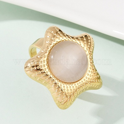 Регулируемые кольца для пальцев из нержавеющей стали 304 RJEW-S629-07G-1