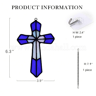 Kreuz Acryl Anhänger Dekorationen&nbsp;PW-WG11730-01-1