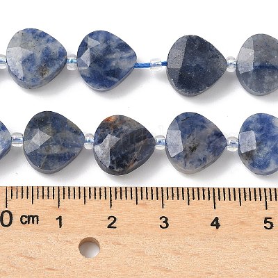 Натуральное синее пятно нитки из бисера яшмы&nbsp;G-D316-A04-1