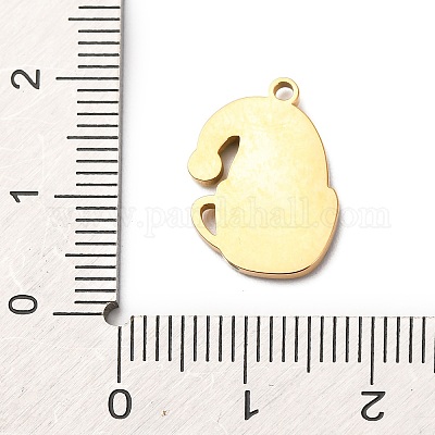 Рождественские эмалевые подвески из нержавеющей стали 304 STAS-B112-02G-08-1