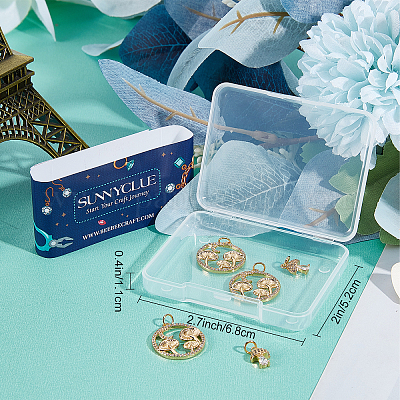 8 шт. 2 подвески в осеннем стиле из латуни с микропаве из прозрачных кубических цирконий ZIRC-SC0001-26-1