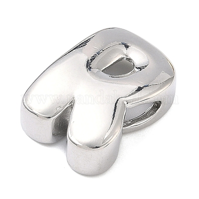 Латунные бусины с инициалами&nbsp;KK-B167-27P-01R-1