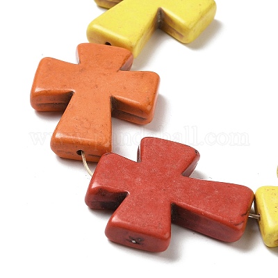 Нити из синтетических бирюзовых бусин G-P507-21A-1