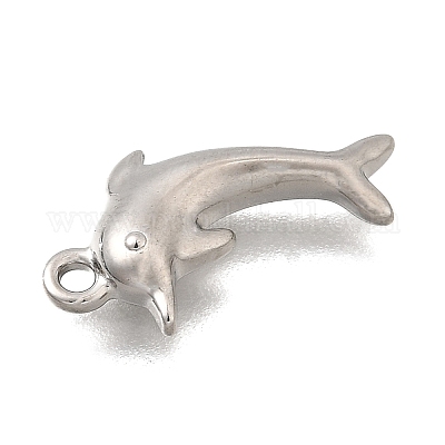 オーシャンシリーズ 304 ステンレススチールチャーム 変色防止 イルカ