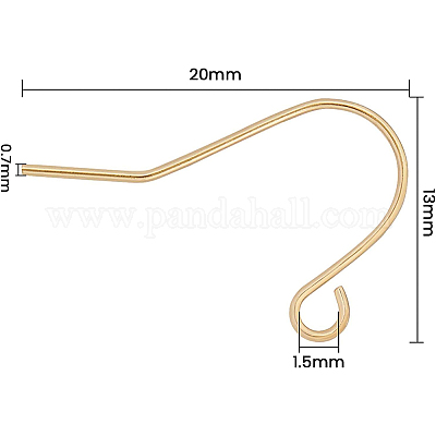 Латунные крючки для сережек KK-BC0005-09G-1