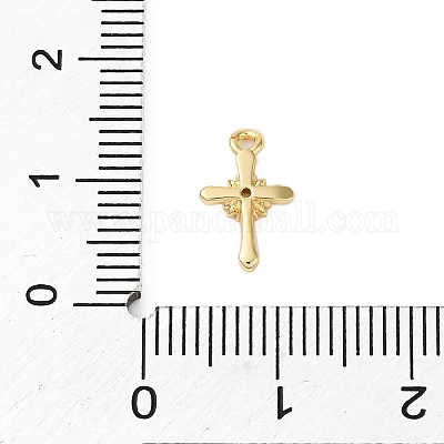 Латунные микропаве прозрачные кубические циркониевые подвески KK-V016-22E-G-1