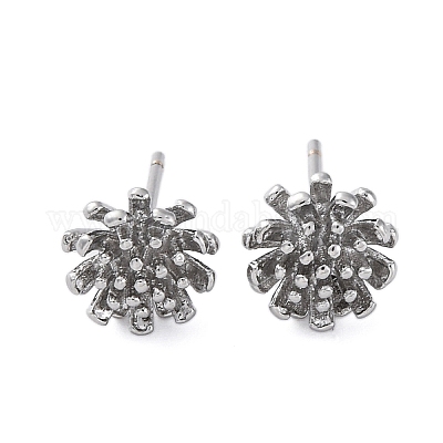 Латунь серьги EJEW-Q014-34P-1