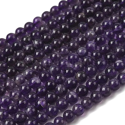 Природный аметист нитей бисера&nbsp;LS-G-A274-C01-6mm-02-1