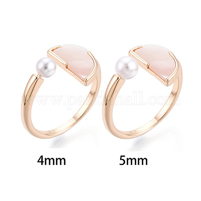 Полукруглая форма латунная оболочка манжета кольца настройки KK-T076-64G-1