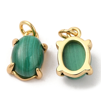 K10YG マラカイト オーバルチャーム K10YG マラカイト オーバルチャーム