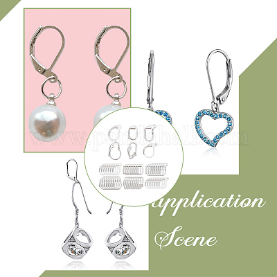 48шт 6 стиля латунные серьги с рычагом KK-AR0003-59S-1