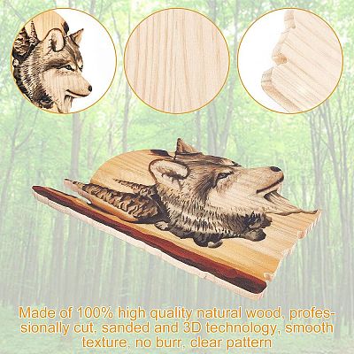 3d волк резьба по животному ремесло HJEW-WH0028-47-1