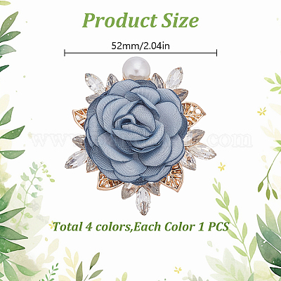 4 шт. 4-х цветные булавки для ткани с цветами JEWB-GO0001-17-1