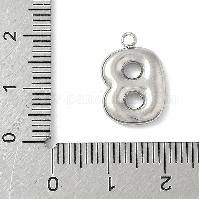 Подвески с инициалами из нержавеющей стали 304 STAS-S186-12B-P-1