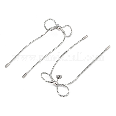 Не тускнеющие серьги-гвоздики с бантом из нержавеющей стали 304 для женщин EJEW-Z060-01P-1