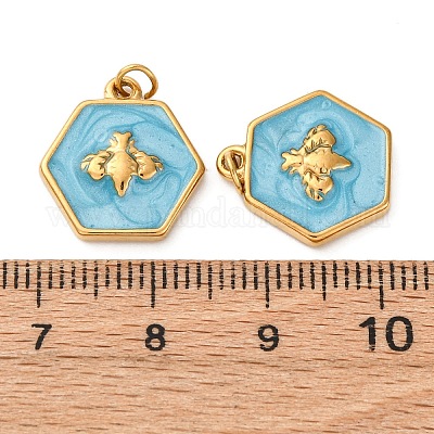 Подвески из нержавеющей стали 304 с эмалью STAS-U061-37G-C04-1