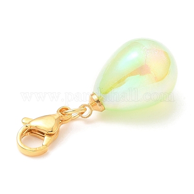 Радужные переливающиеся акриловые подвески-капли HJEW-JM01086-1