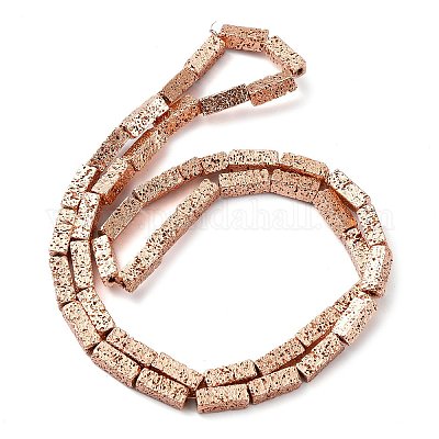 Гальванические бусины из натуральной лавы G-I360-K04-03-1