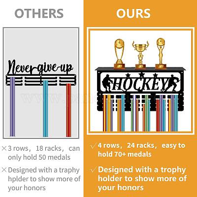 Прямоугольный железный держатель для медалей ODIS-WH0052-015-1