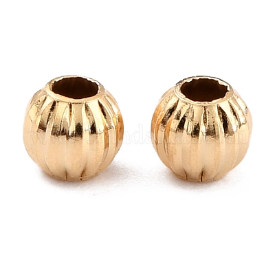 Долговечные латунные бусины KK-O133-001A-G-1